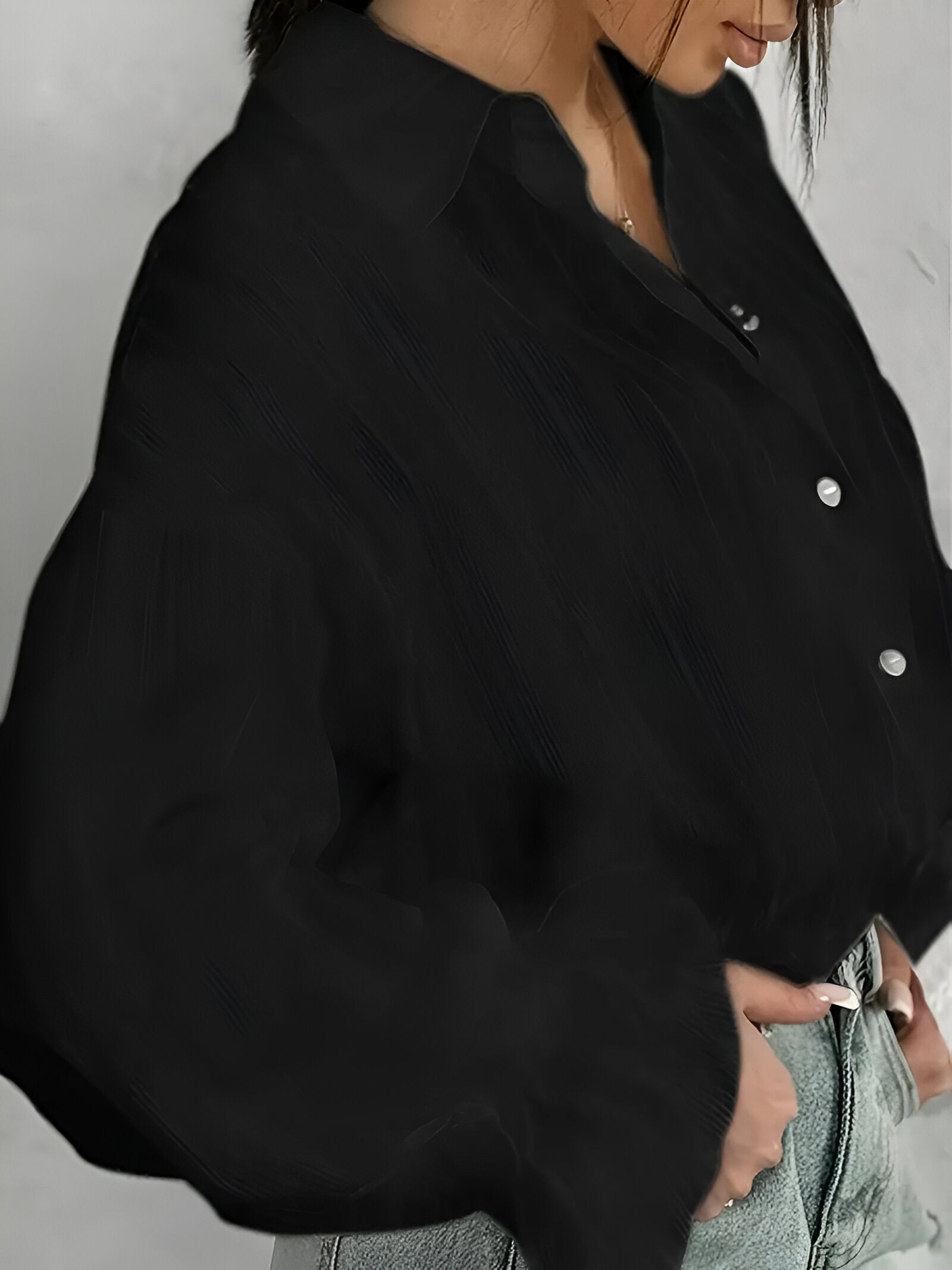 Herrskjorta Broderad Krage Chic Design 100% Bomull-3