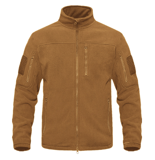 Fleecejacka med hel dragkedja för män