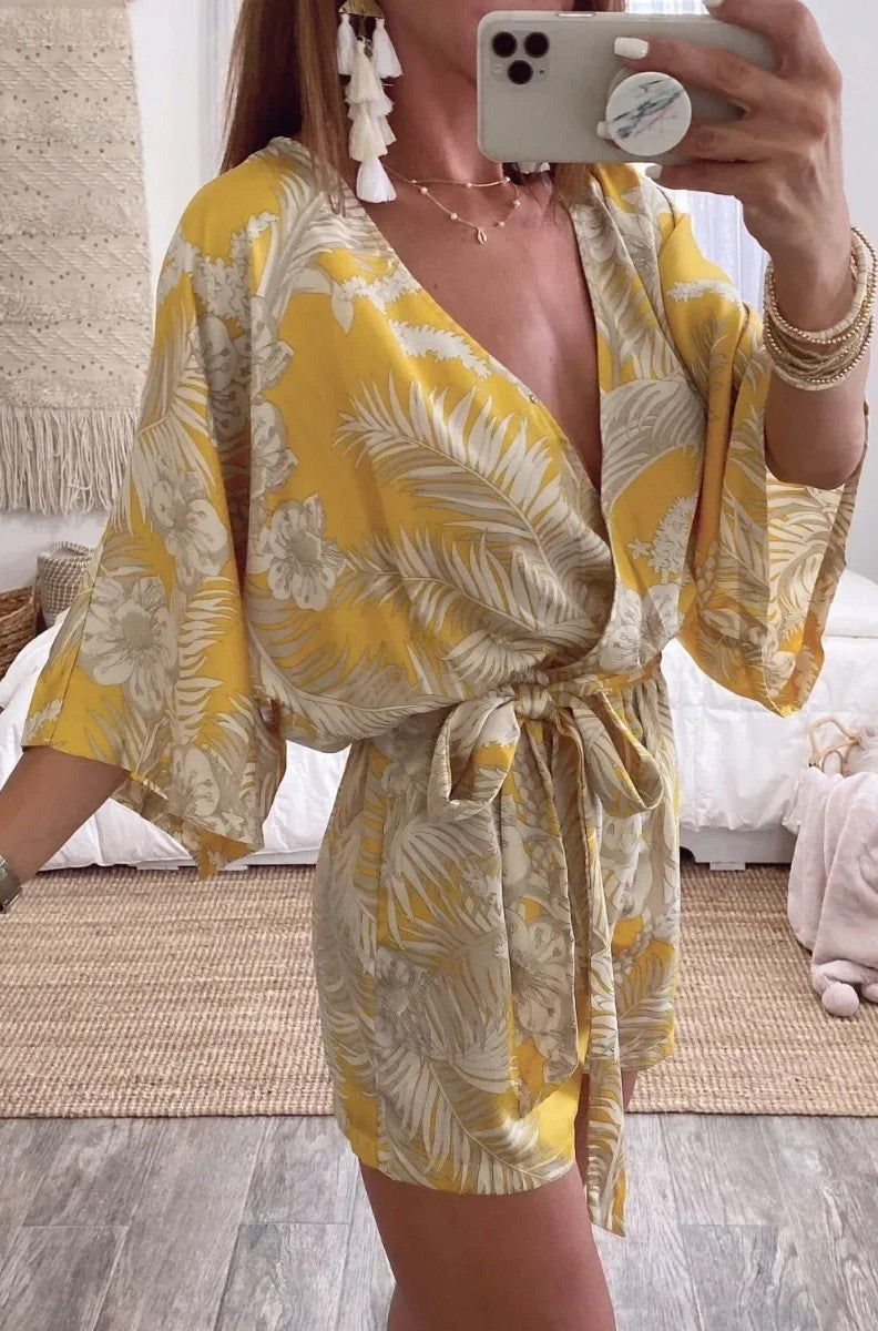 Damromper med Djup V-ringning och Långa Ärmar 6