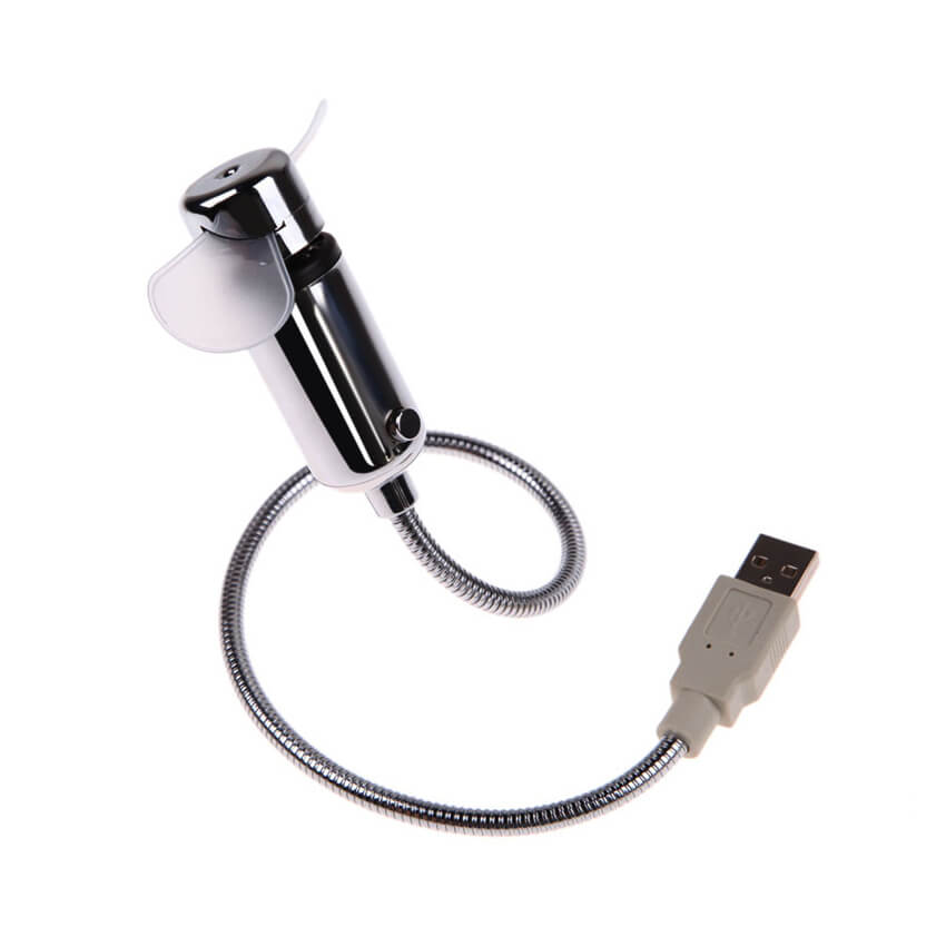 Flexibel Mini Fläkt LED Klocka