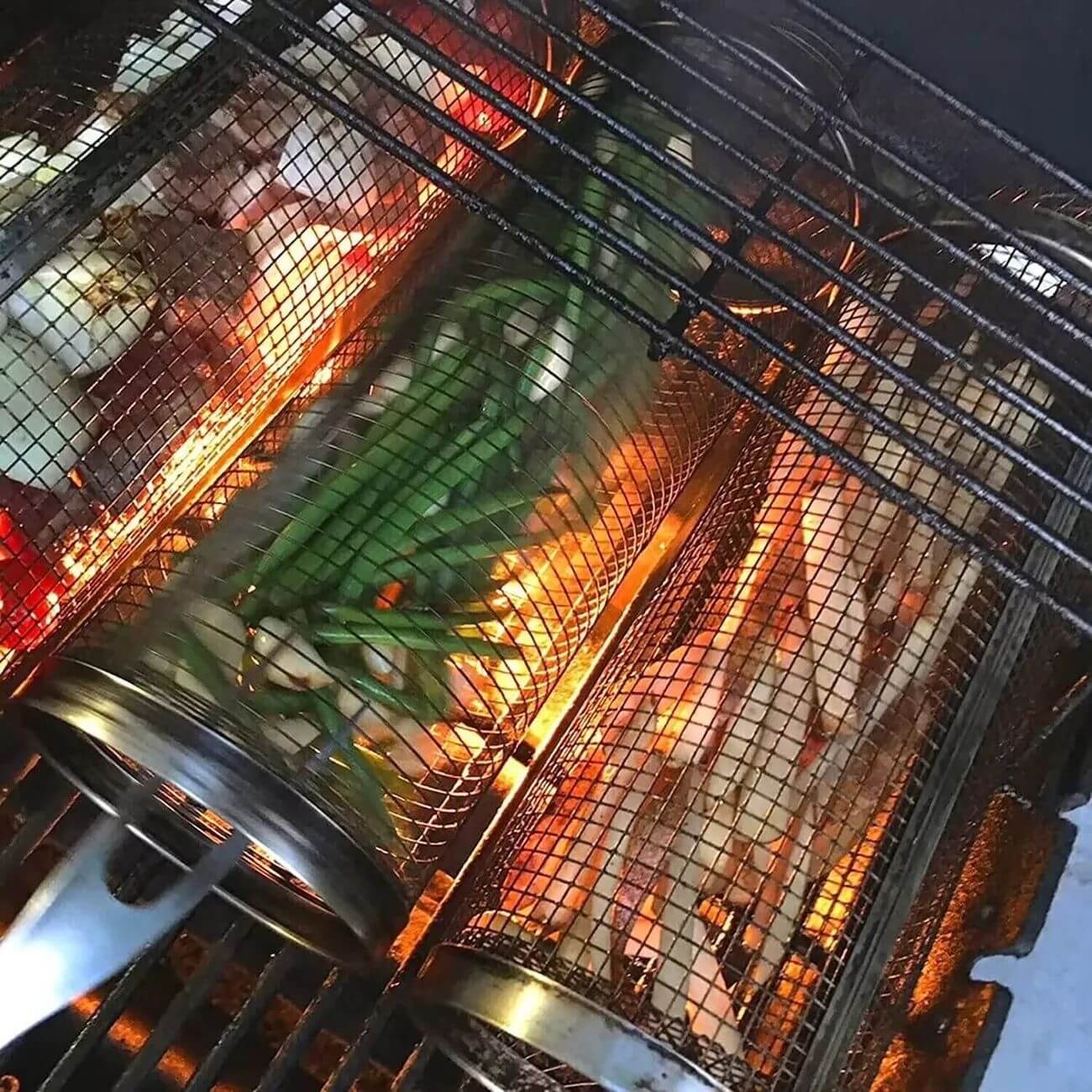 Rostfritt stål BBQ Grillning Korg
