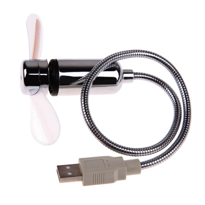 Flexibel Mini Fläkt LED Klocka