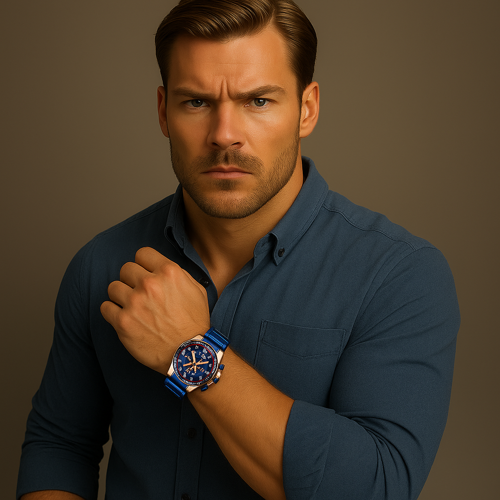 Mini Focus Lyxklocka För Män | Lyxklocka Män | Chronografklocka Män