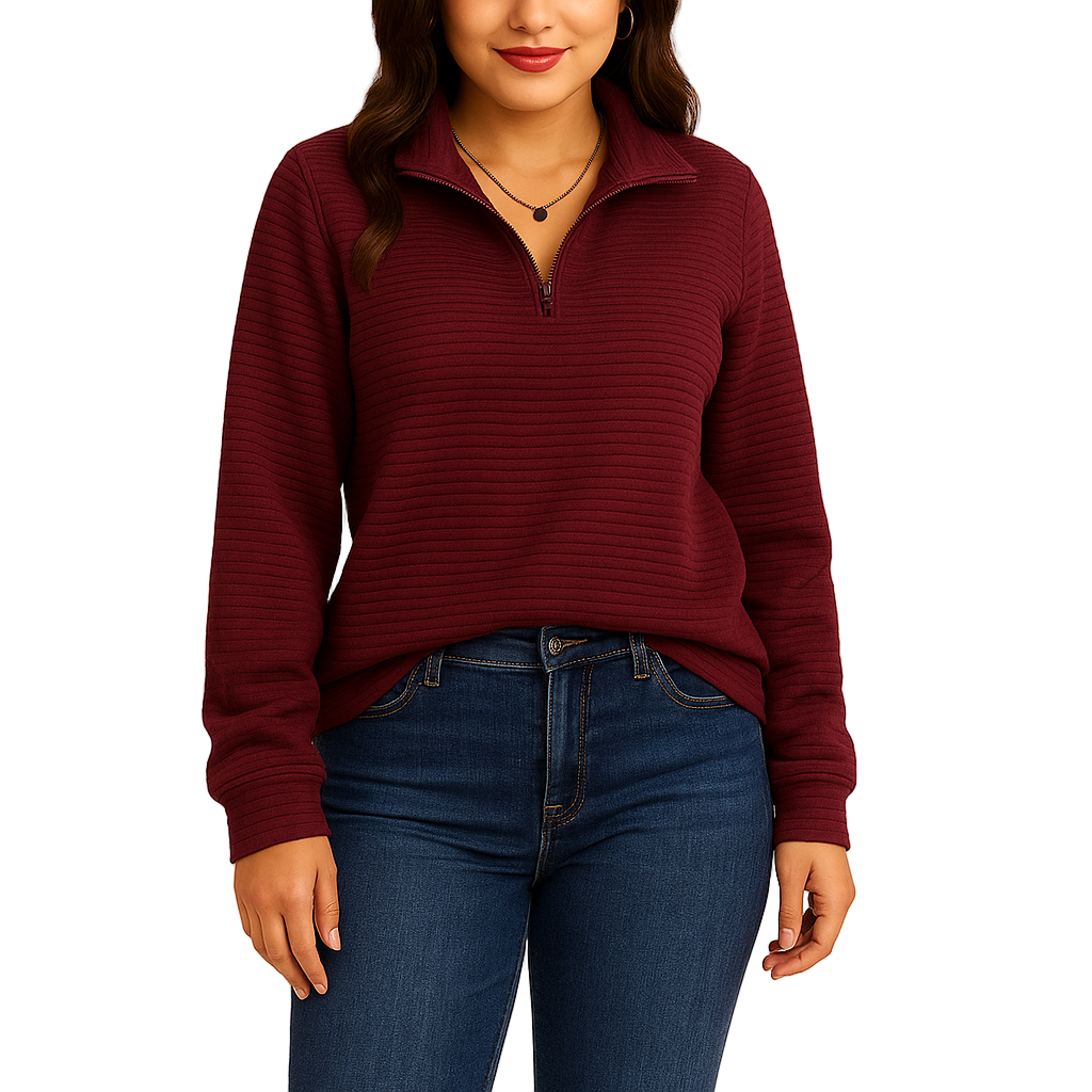 Dam Sweatshirt | Mjuk Bomullsblandning Tröja | Tjocktröja Dam