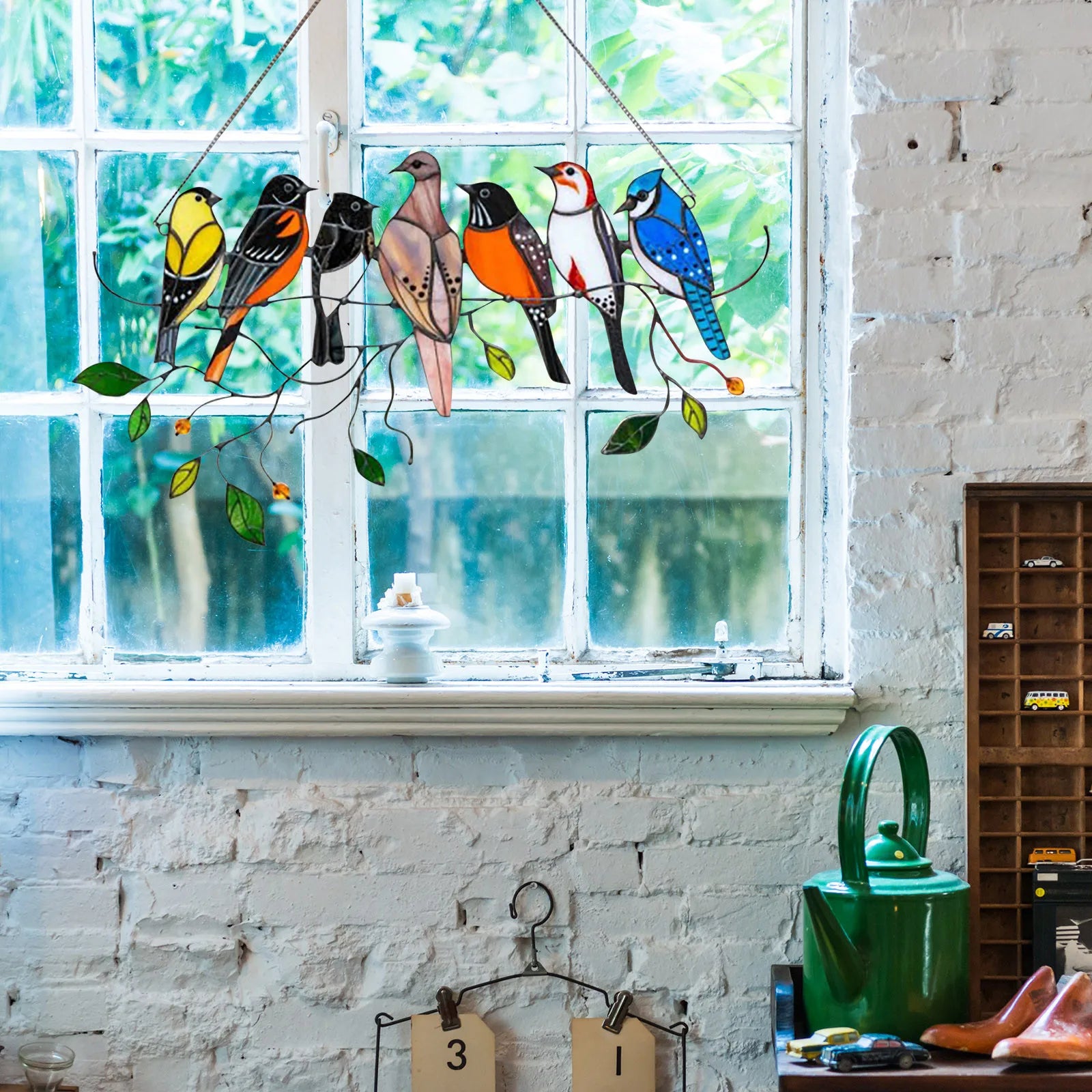 Färgat metal fågel solfångare - Gör alla rum mysigare