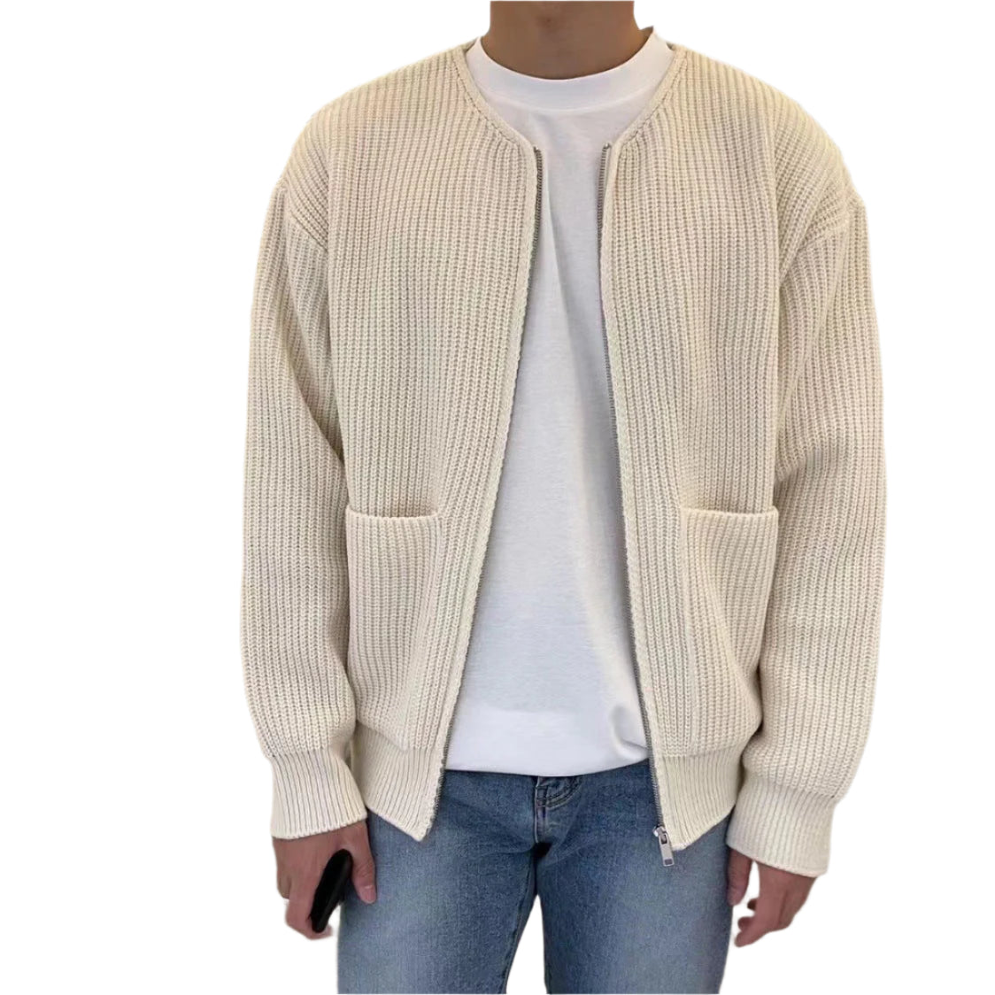 Cardigan Jacka Herr Trendig Design 100% Akryl 1
