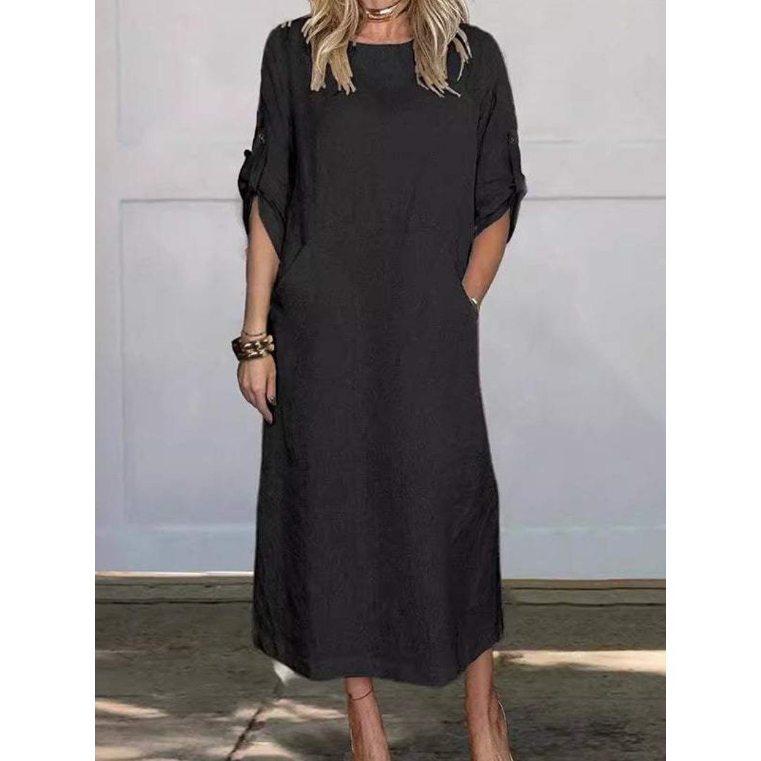 Variant image for Dam Maxiklänning Avslappnad Passform 100% Bomull Tidlös Design-19