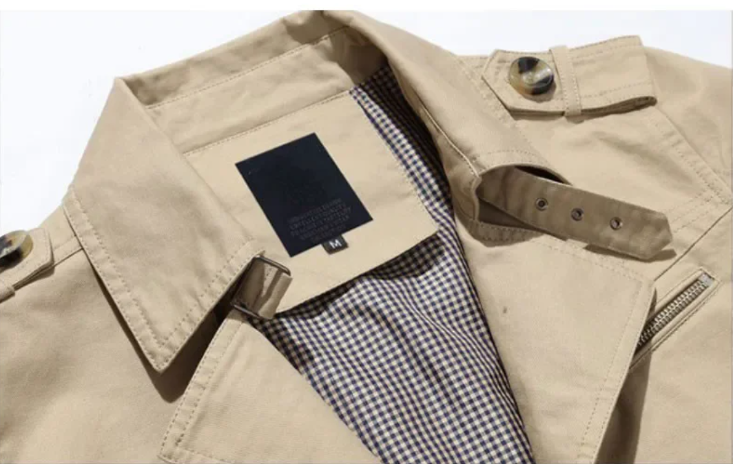 Windbreaker trenchcoat för män