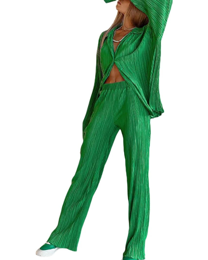 Elegant plisserad duo för kvinnor