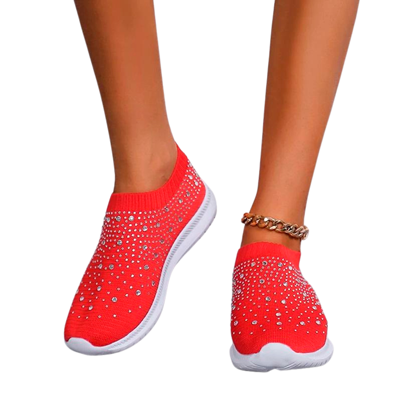 Andningsaktiva sneakers i mesh för kvinnor