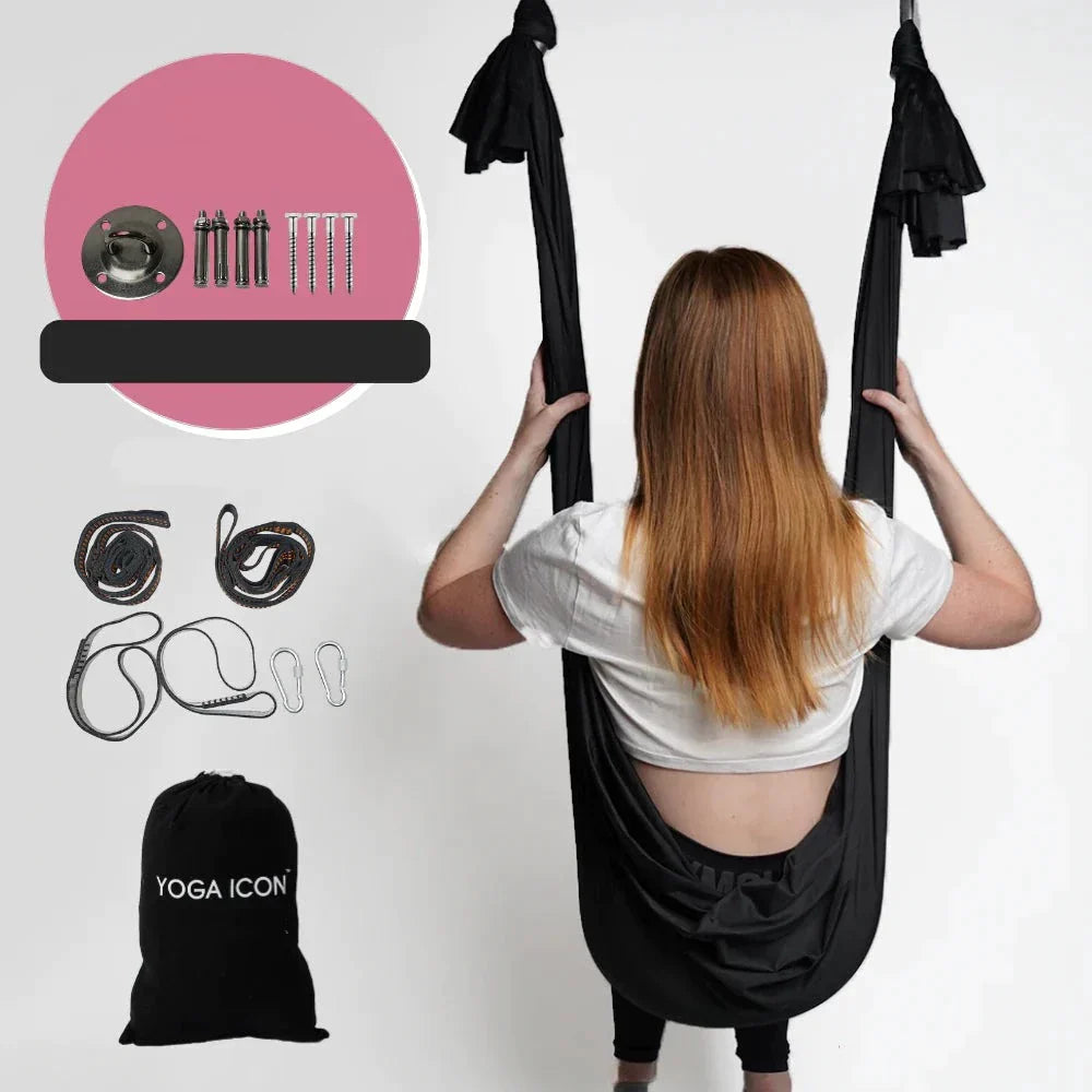 Variant image for Unisex Yoga Hammock Justerbar Polyester för Avkoppling och Träning-4