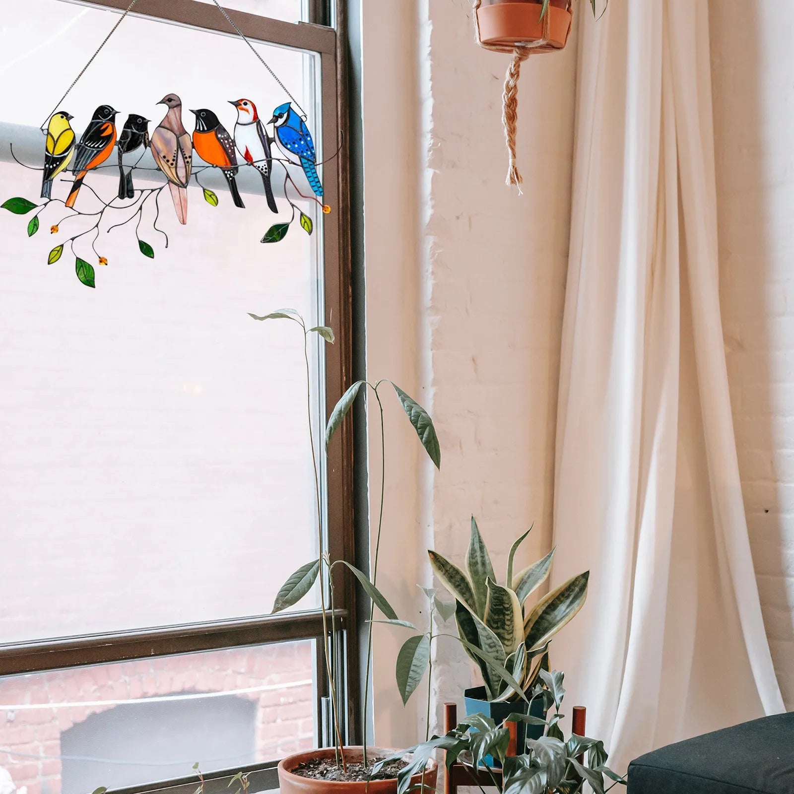Färgat metal fågel solfångare - Gör alla rum mysigare