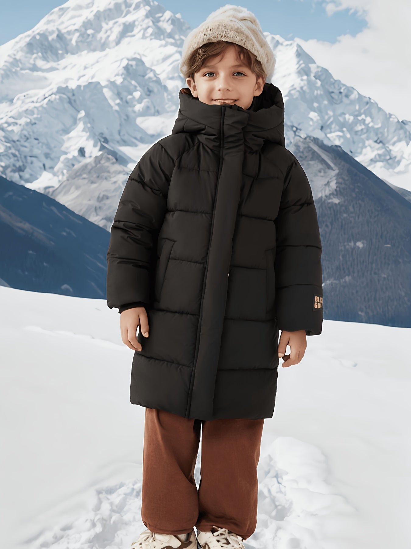 Pojkar Halvlängd Jacka Vattenavvisande Material Med Dragkedja 5