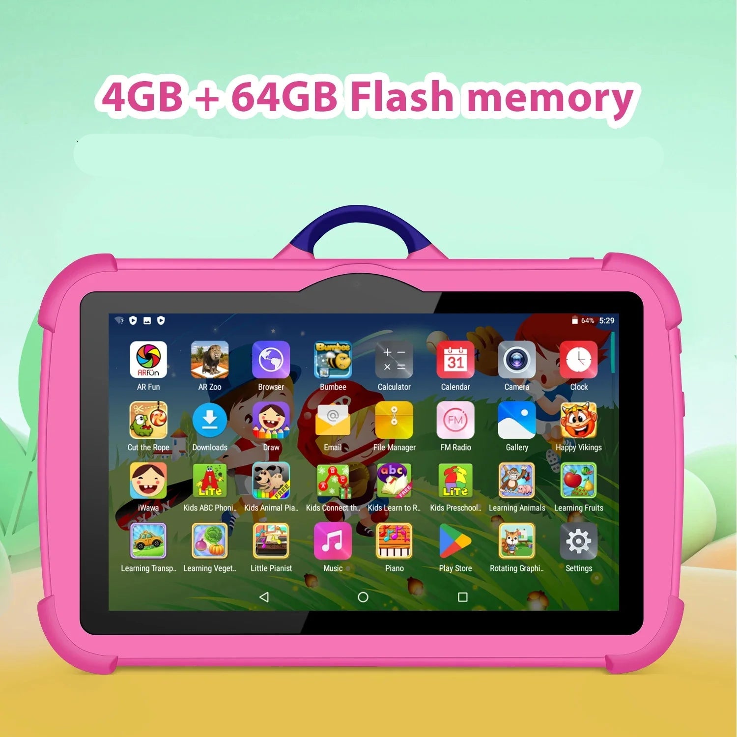 Barns Surfplatta 7.0 Tum Quad Core Android 4GB RAM 64GB ROM 2