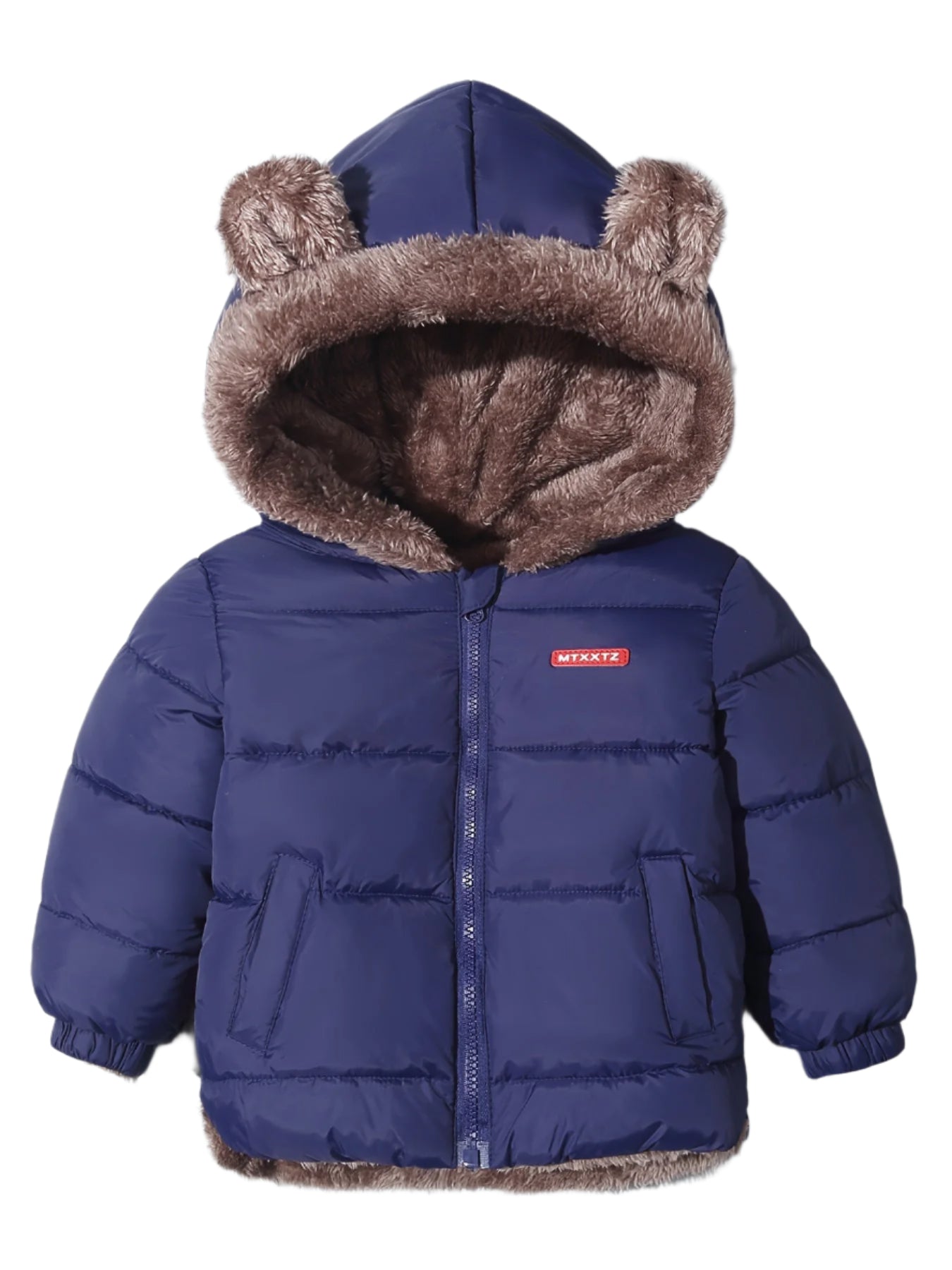 Barns Vinterjacka Med Björnöron Lekfull Design För Kalla Dagar 2