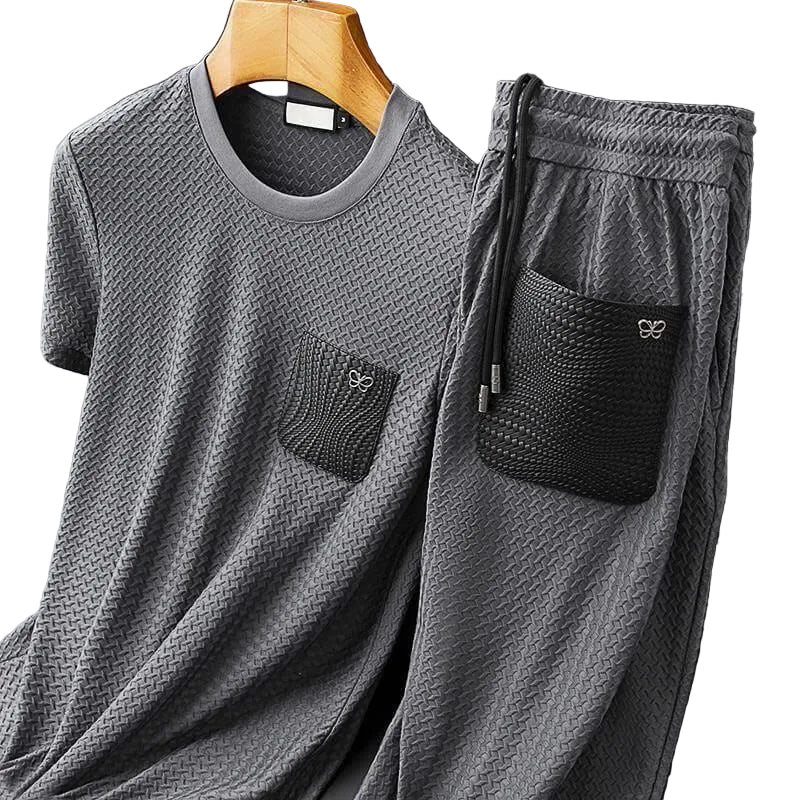 Herr Tvådelad Leisure Set Avslappnad Polyester 1