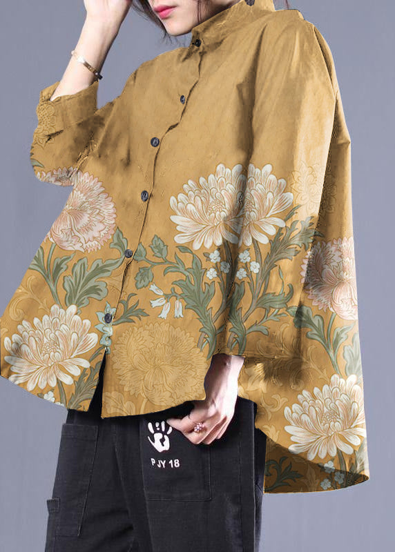 Dam Blusar med Lapel och Prickigt Mönster 8