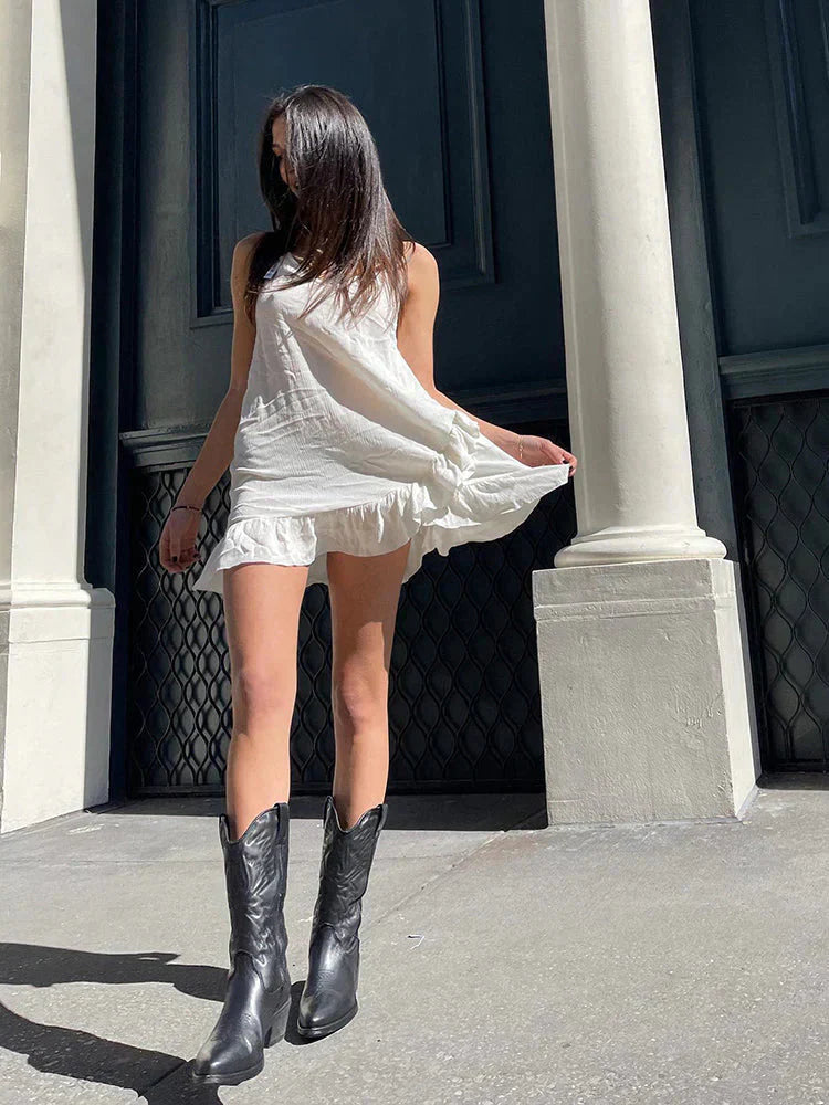 Dam Cowboystövlar i Metallic Stil 2