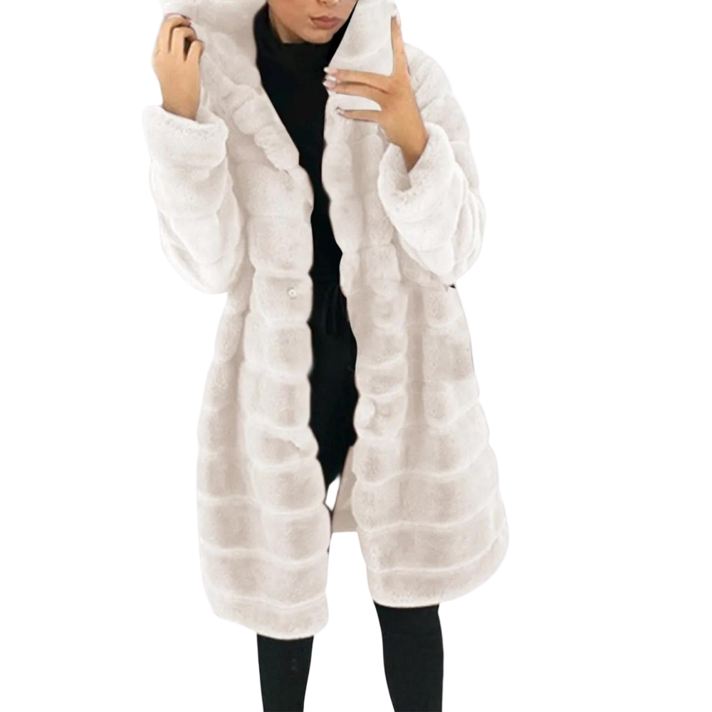 Dam Fleecejacka Modern Med Huva 0