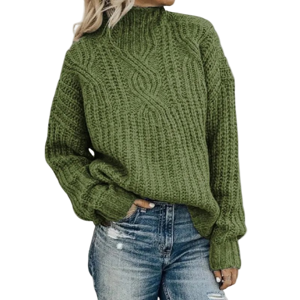 Dam Hösttröja Mjuk Stickad 0