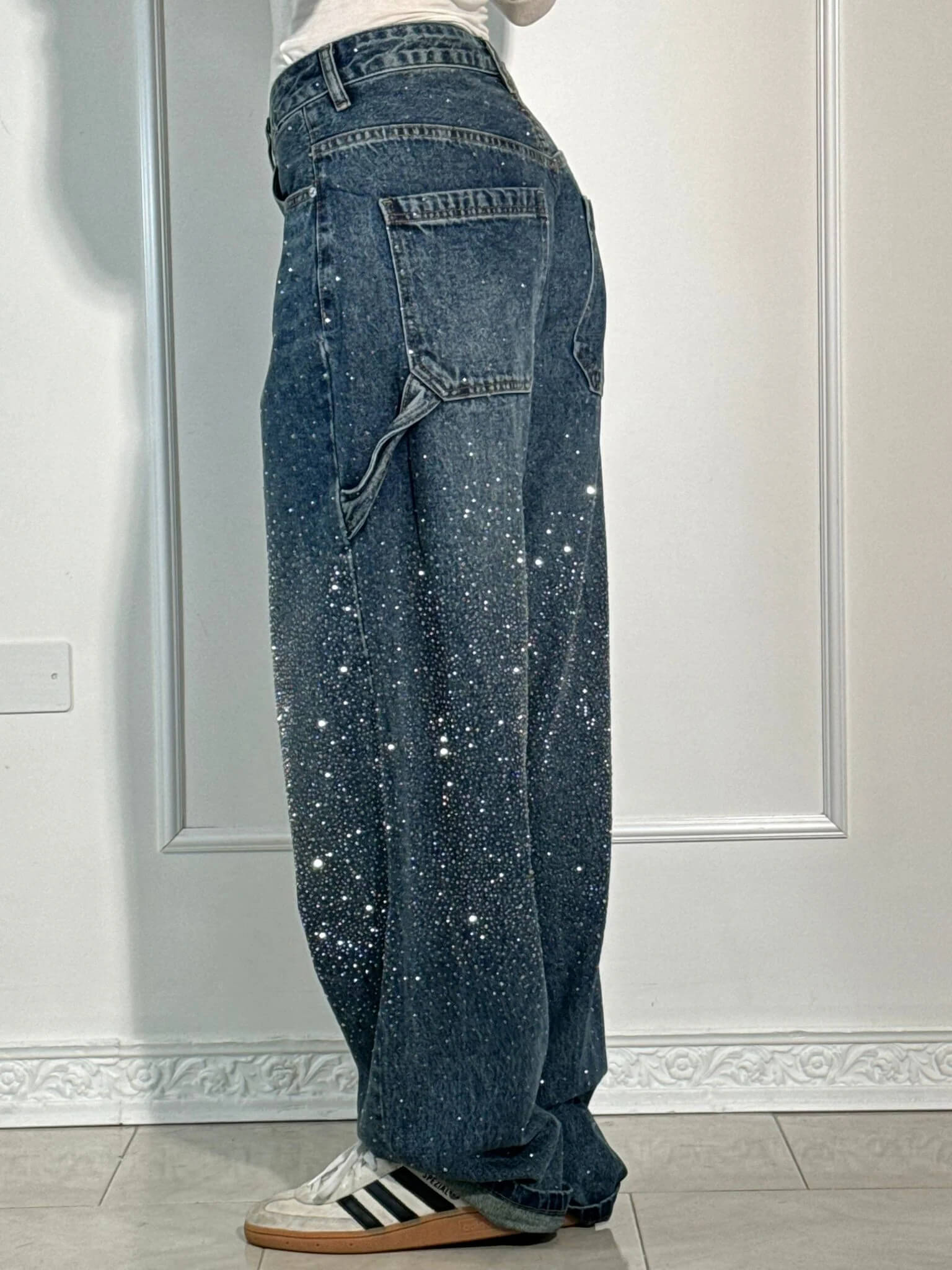 Dam Jeans med Diamantdetaljer 2