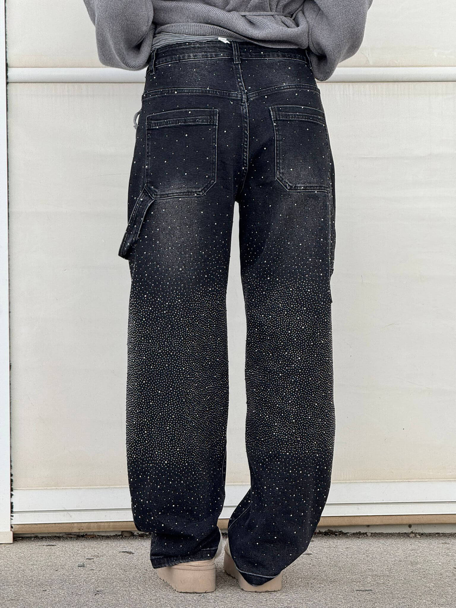 Dam Jeans med Diamantdetaljer 7