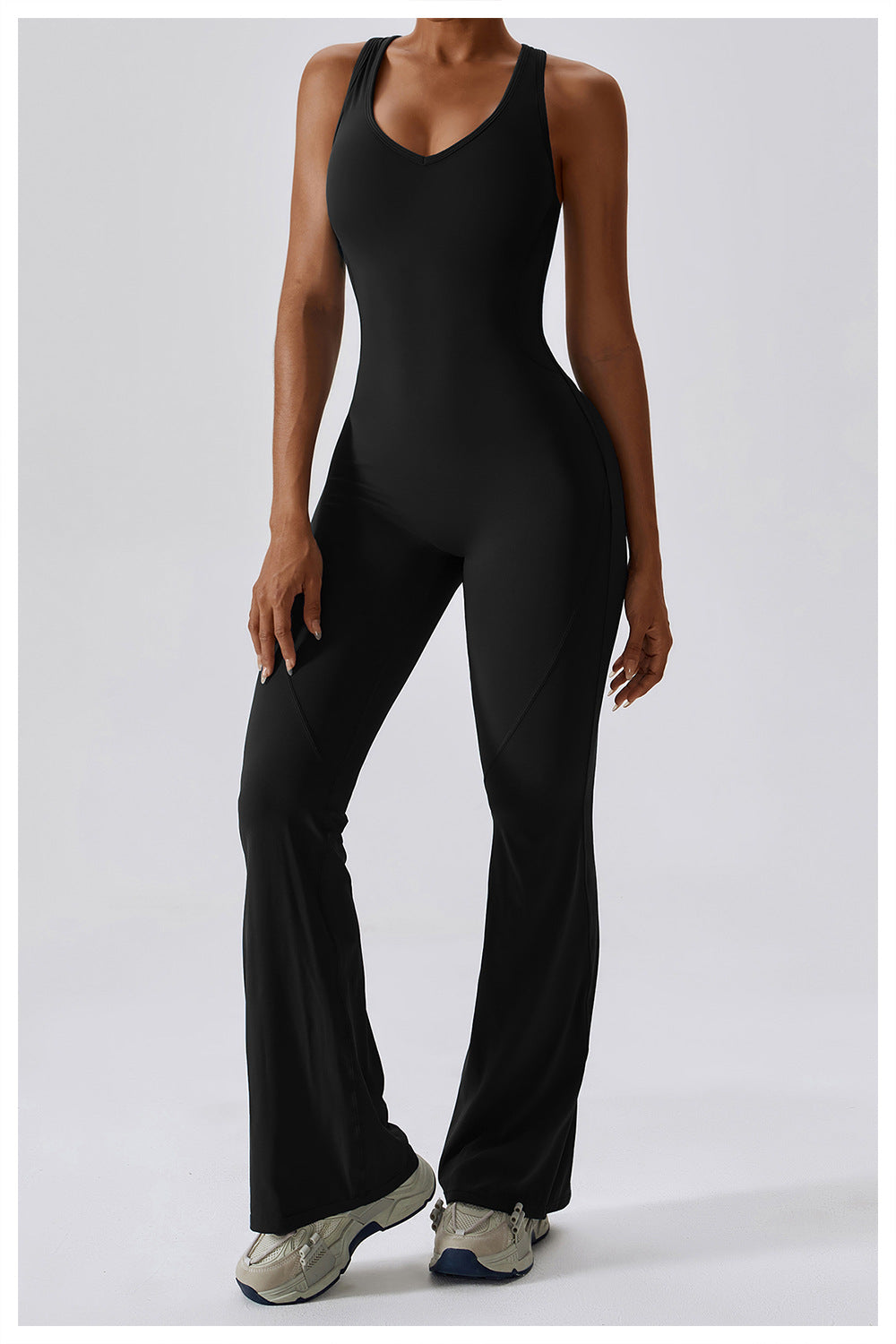 Dam Jumpsuit V-Hals Getailleerd Nylon 6