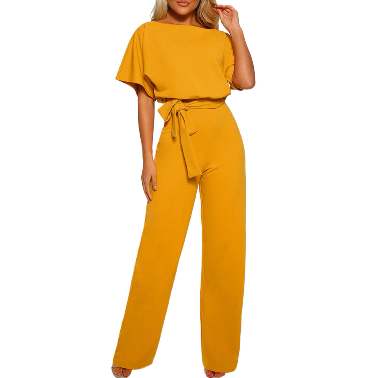 Dam Jumpsuit Vida Byxor Kort Ärmar Mjuk Blandning 3