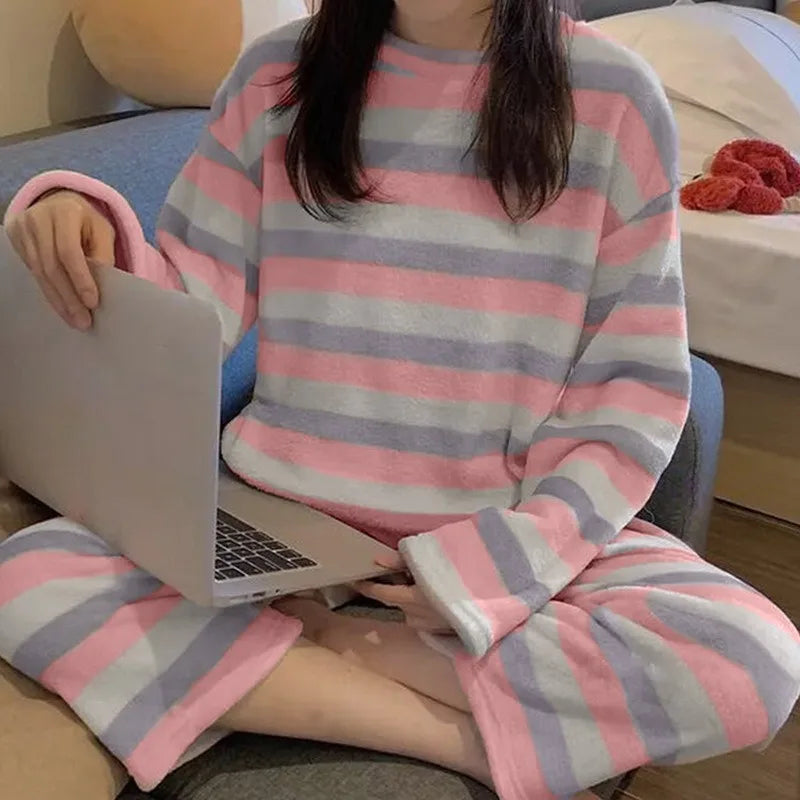 Dam Pyjamaset Mjuk Bomull 5
