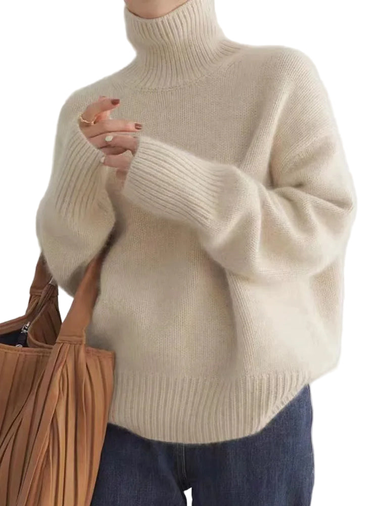 Dam Rollkragenpullover i Kaschmir 0