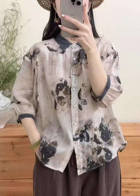Dam Skjorta Oversized Med Tryck 2