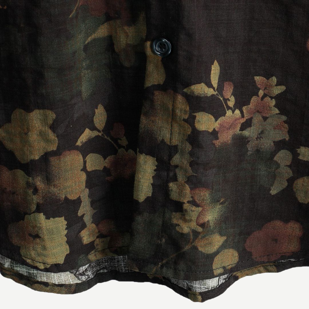 Dam T-shirt Vintage Blommönster Lättviktsmaterial 4