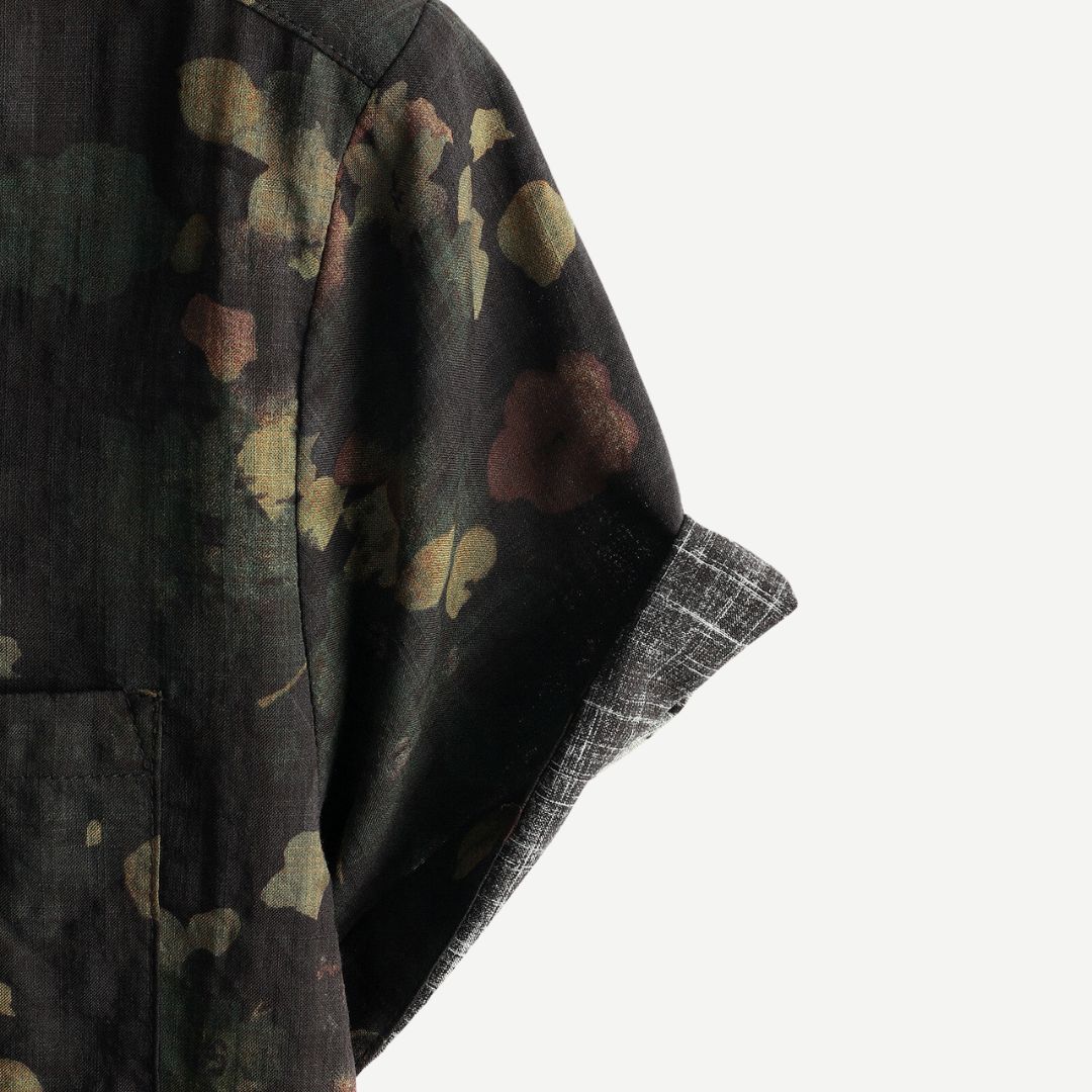 Dam T-shirt Vintage Blommönster Lättviktsmaterial 5