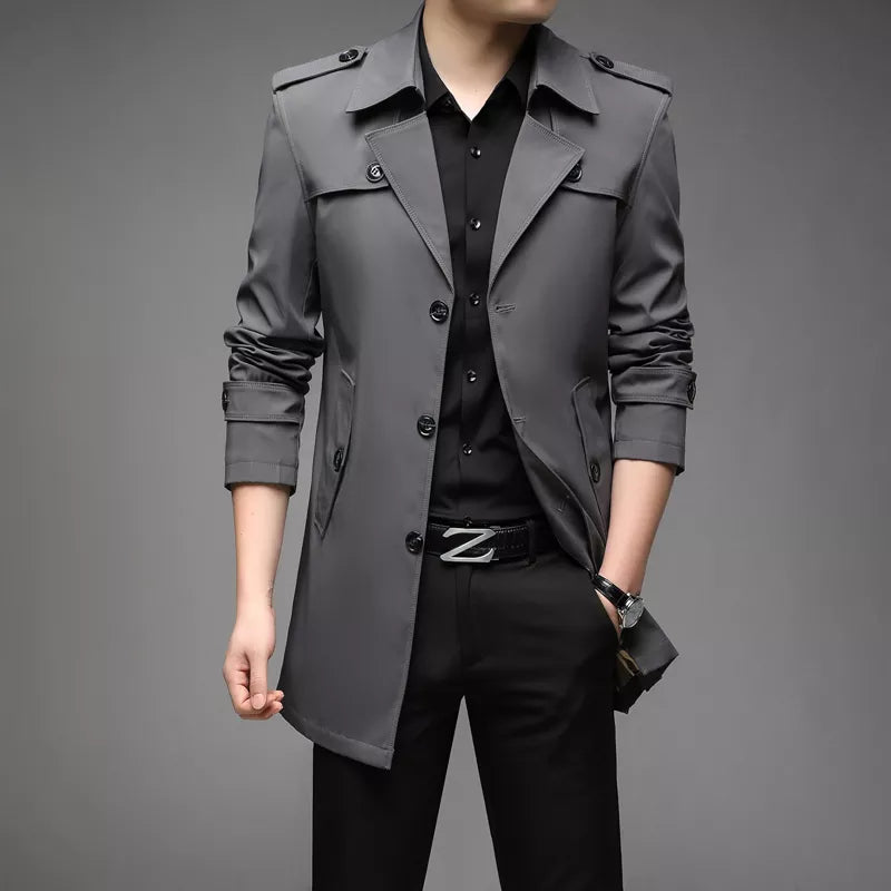 Dam Trench Coat Elegant Polyester 4