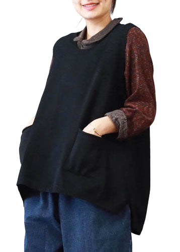 Dam Tröja Med Stora Fickor Avslappnad Passform 0