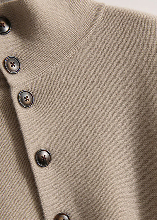 Dam Turtleneck Tröja med Knapp och Lång Ärmar 3