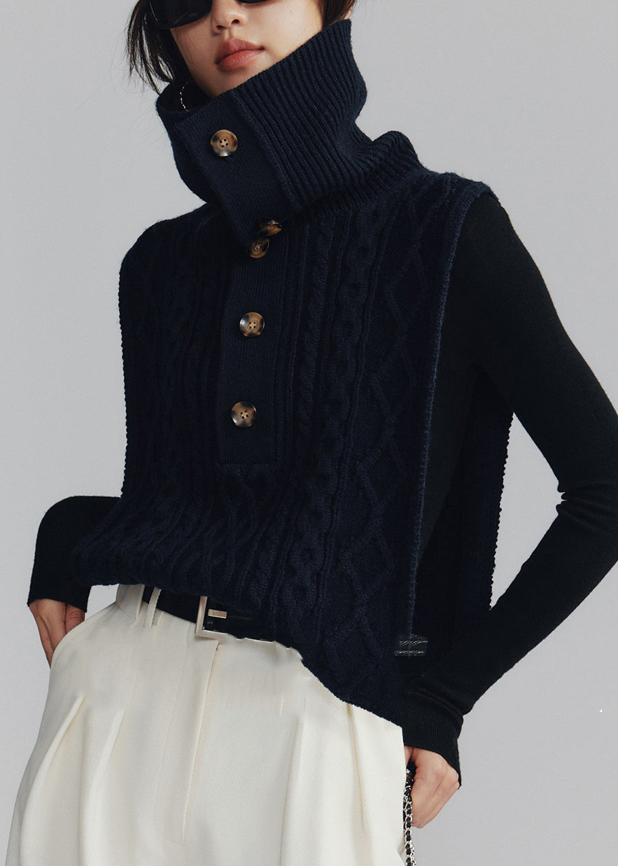 Dam Västs Turtleneck Kabelstickad 1