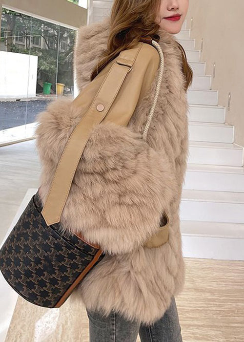 Dam Vinterjacka med Huva och Fickor i Trendig Patchwork-design 2