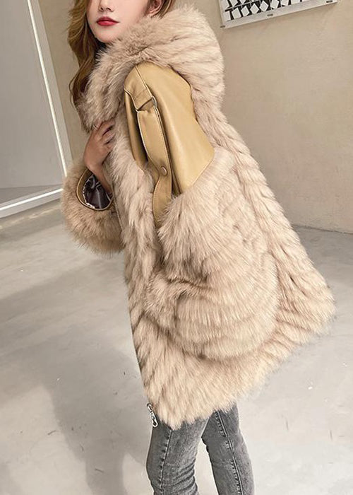 Dam Vinterjacka med Huva och Fickor i Trendig Patchwork-design 3