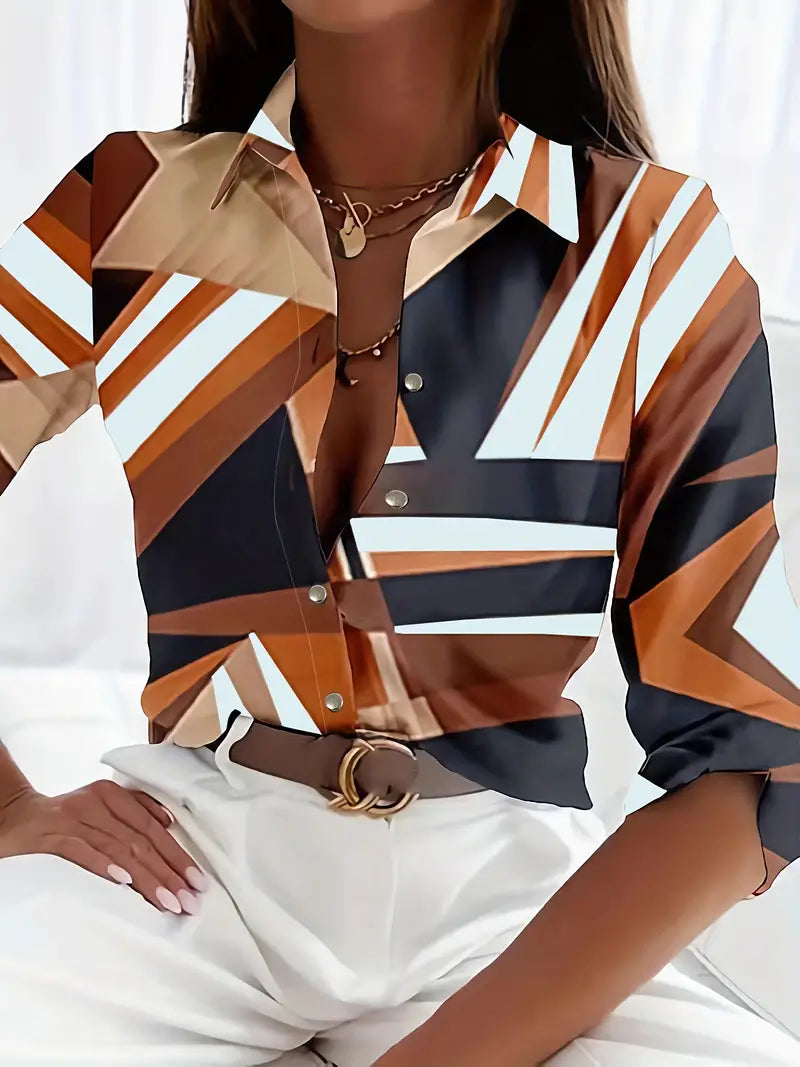 Damblus Unikt Mönster Andningsbart Material 8