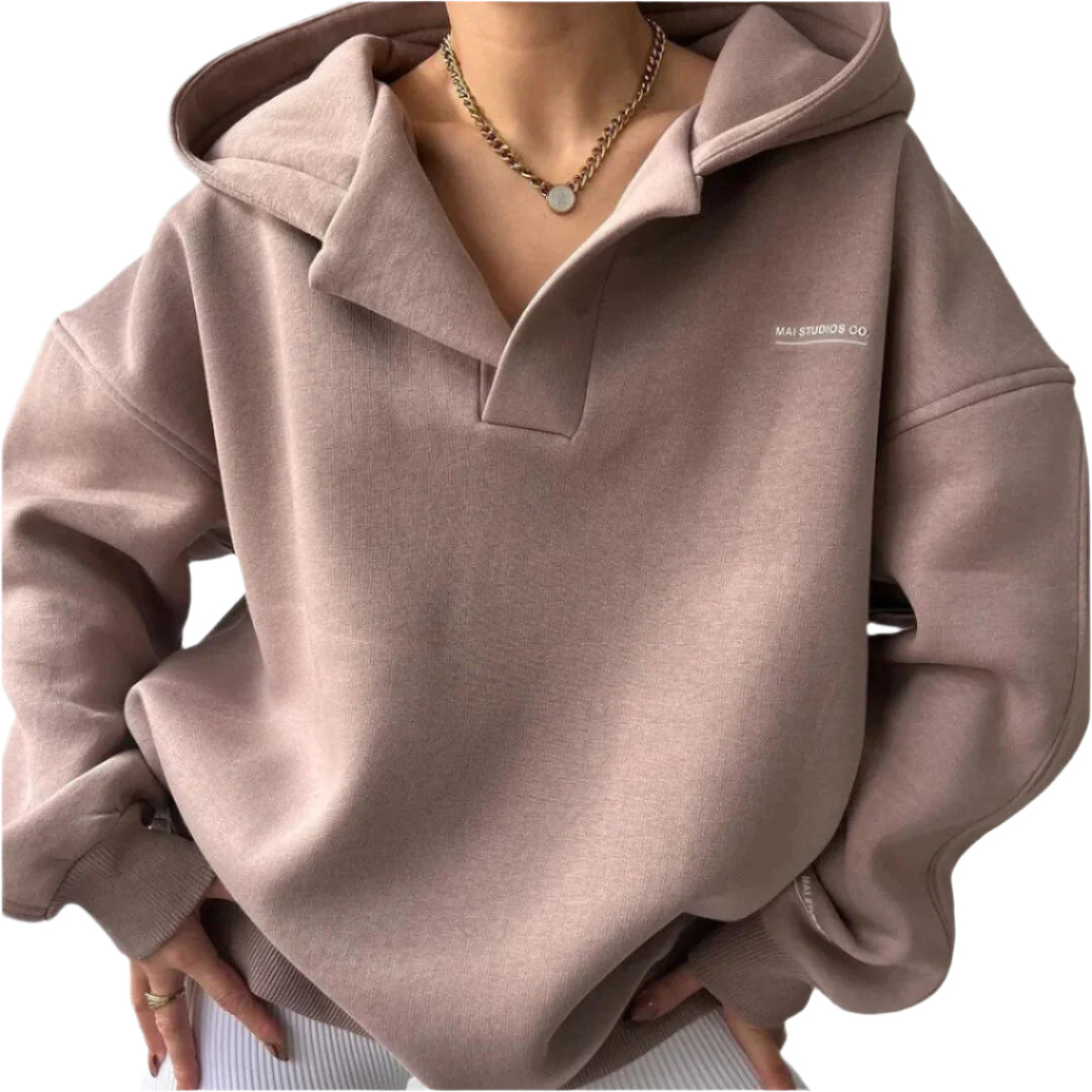 Damen Kapuzenpullover Modern Design Mjuk Material 0