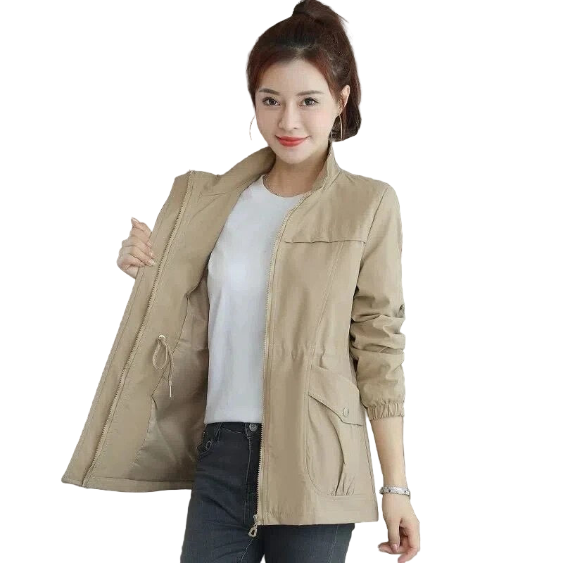 Damens Kort Jacka för Sommar och Höst 0
