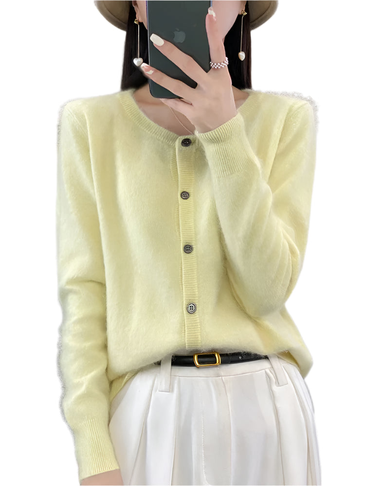 Damens Runda Hals Vest Klassisk Kattun 0