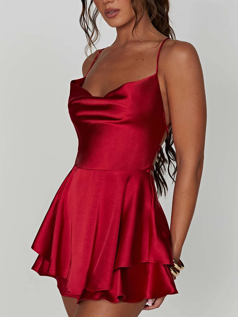 Damer Cami Playsuit med Cowl Neck 4