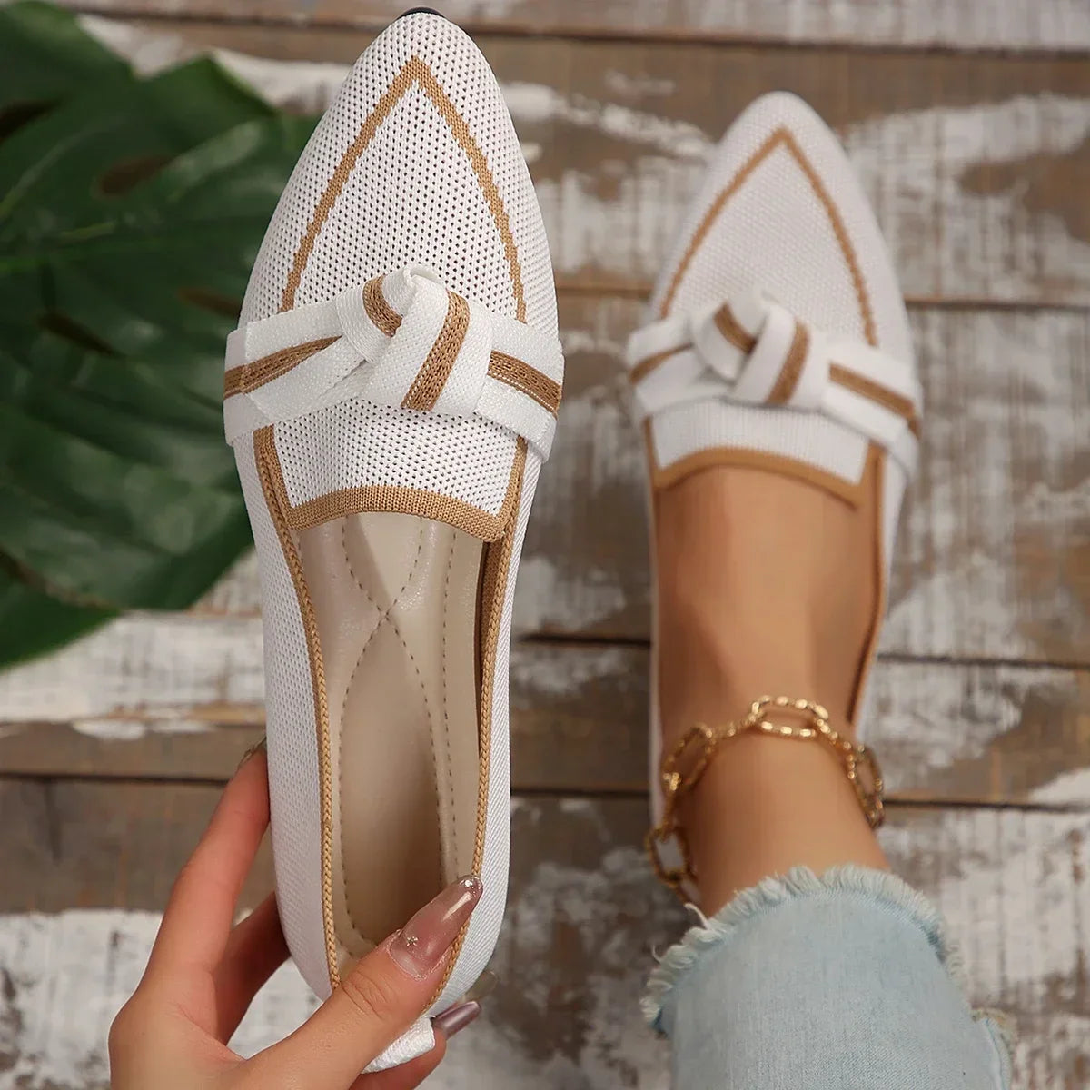 Damer Loafers Spetsad Tå 6