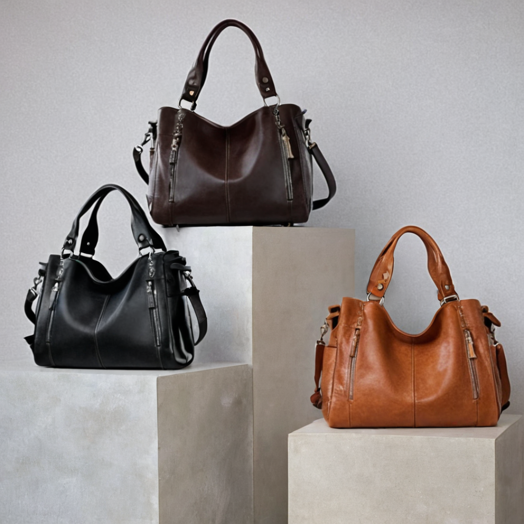 Damernas Axelväska i Veganskt Läder med Metallaccenter 1