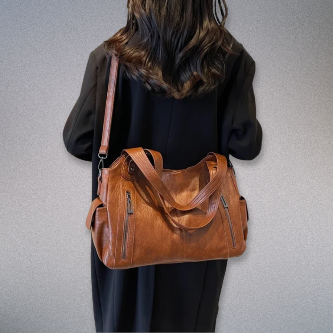 Damernas Axelväska i Veganskt Läder med Metallaccenter 2