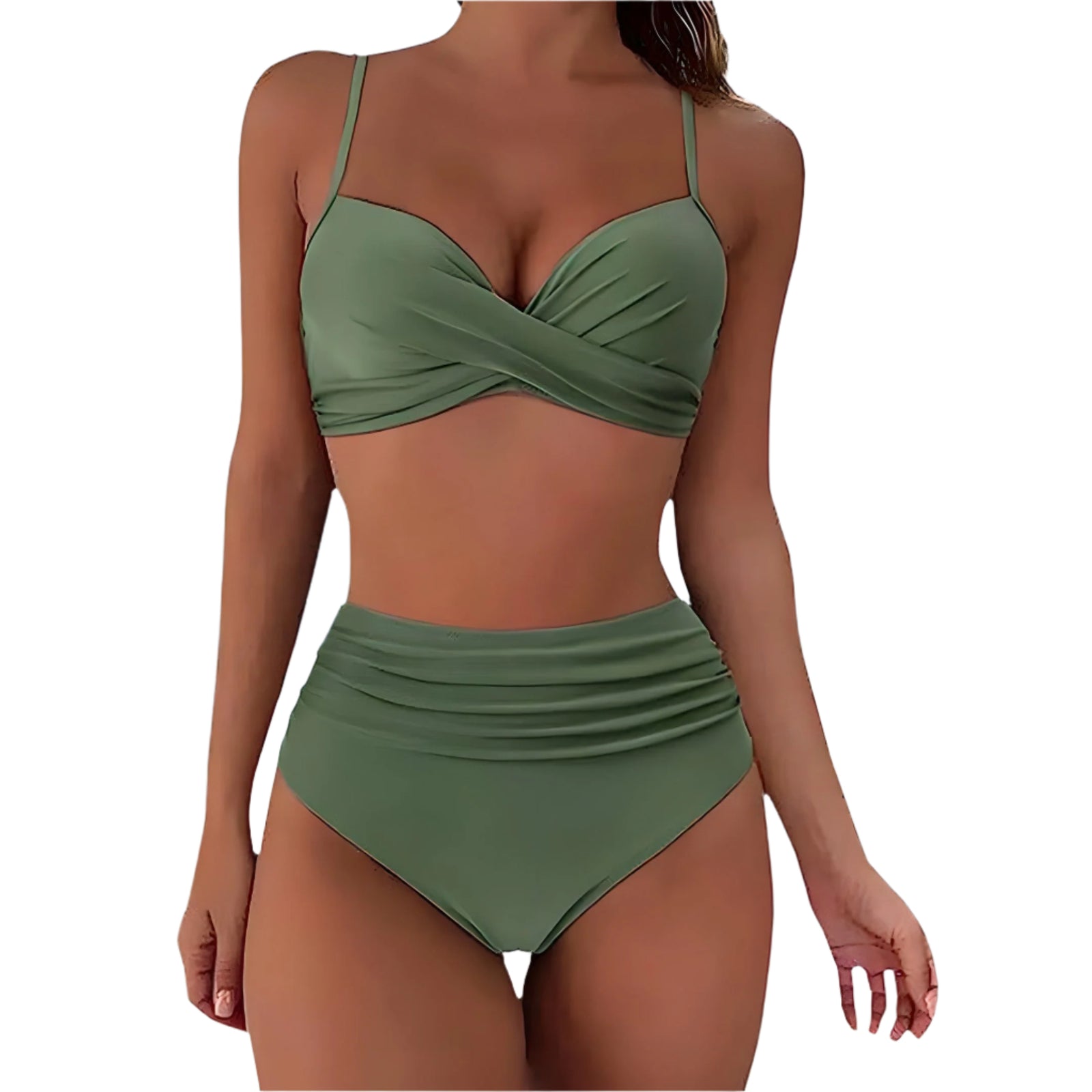 Damernas Bikini Set Hög Midja Modern Stil 0