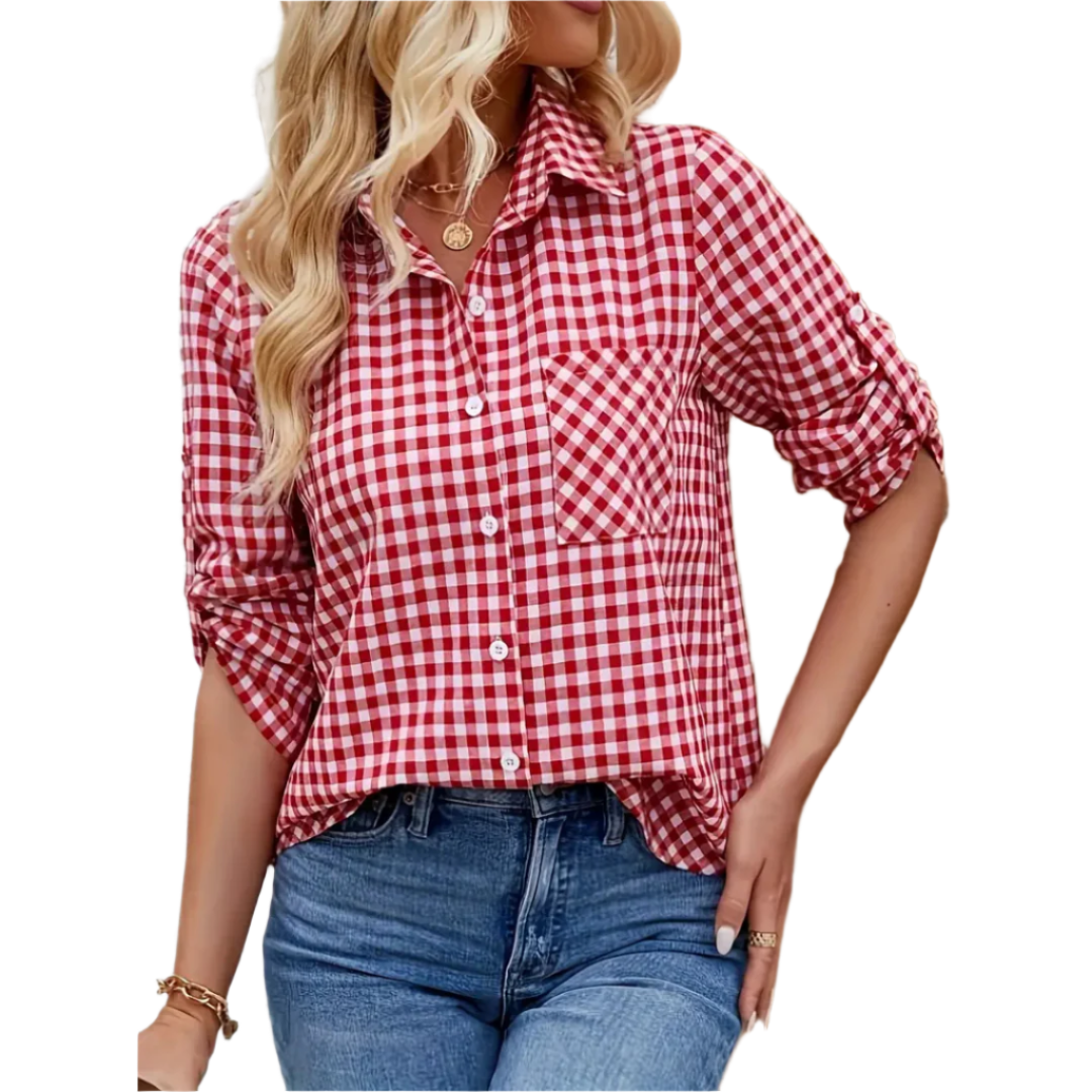 Damernas Casual Skjorta Avslappnad Design 0