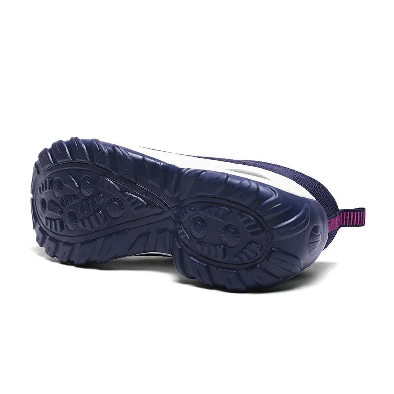 Damernas Casual Skor med Tjock Sula i Stickad Design 4